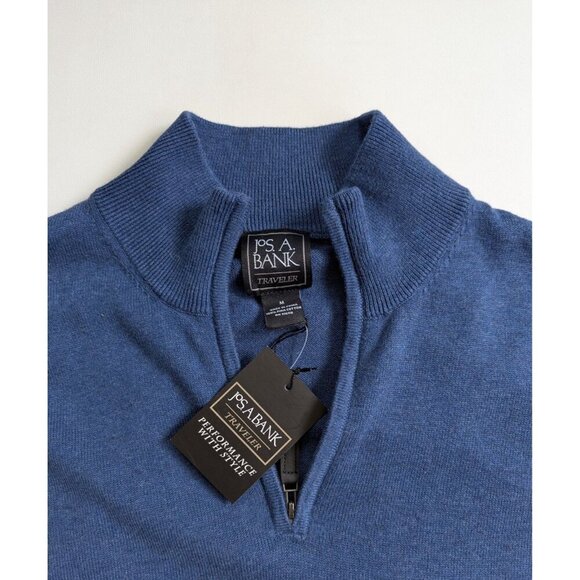 Jos A Bank Signature Collection Traveler Mens Size Medium Blue Pullover BNWT - Picture 3 of 8